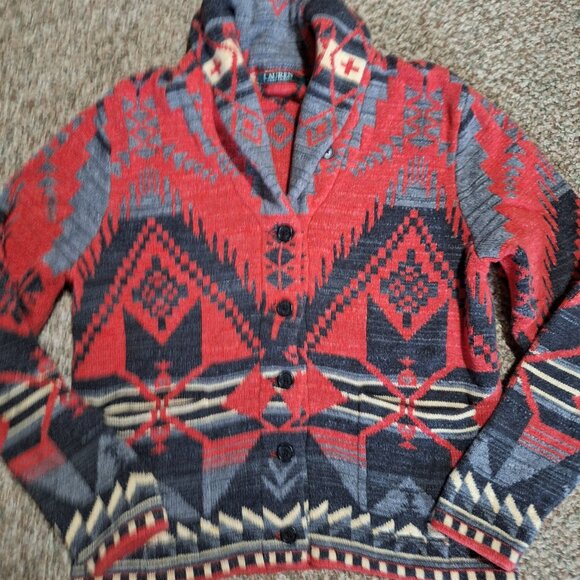 Vintage Ralph Lauren Southwestern Cardigan - Picture 1 of 7